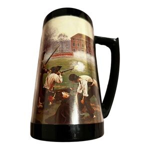 Thermo-serv BATTLE OF LEXINGTON Thermal Tumbler 6.25 inches 1970s Vintage USA